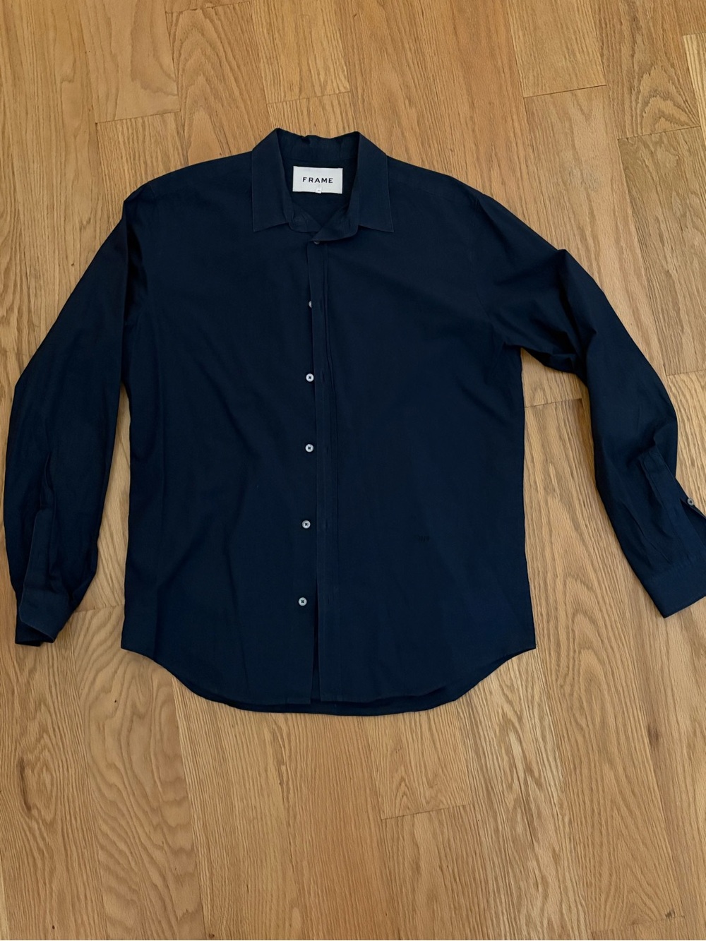 Frame Denim Men's Large Navy Button-Up Shirt